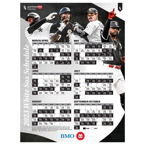 White Sox Promotional Calendar